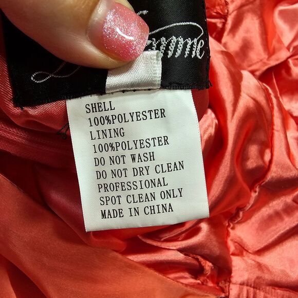 La Femme Orange Maxi Dress Formal NEW $320 Strappy Studs Sleeveless Women Size 6 - Picture 5 of 11